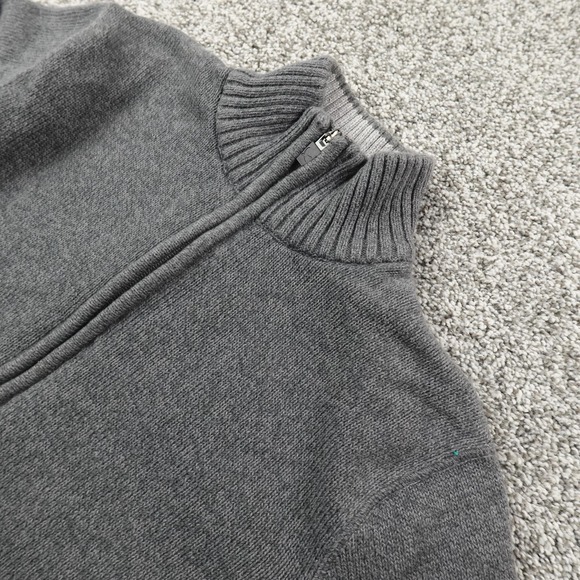 Eddie Bauer Other - Eddie Bauer Sweater Mens M Gray Full Zip Mock Neck Knit Jacket Outdoor Hiking
